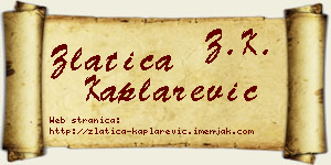 Zlatica Kaplarević vizit kartica